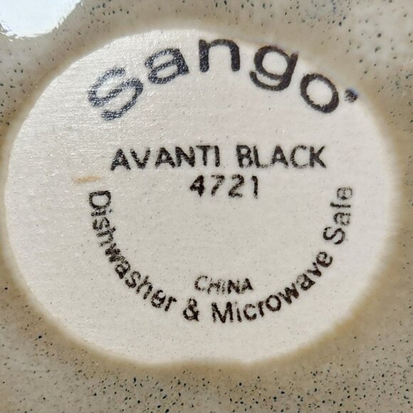 Sango Avanti Black 4721 Square Dinner Plates 11" - Picture 3 of 3